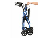 Lightweight Aluminium Rollator by Cinque Ports Mobility (Blue Folded)